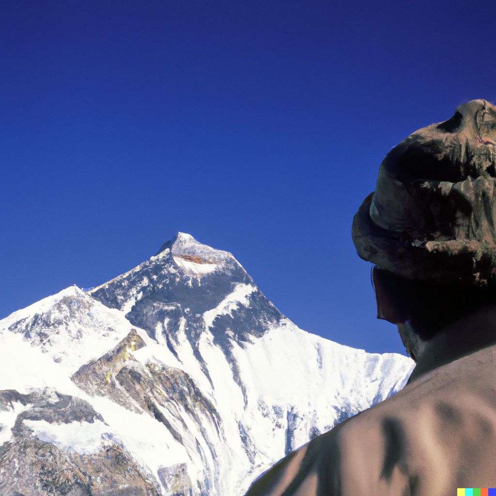 someone gazing at Mount Everest, photograph taken by Terry Richardson